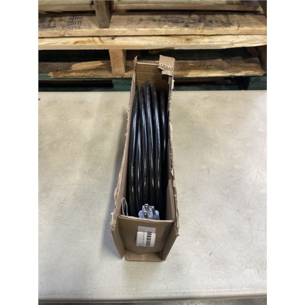 AS NEW 25FT BLACK  INDOOR OUTDOOR HEAVY DUTY LIGHTED 3 WIRE GROUNDED EXTENSION CORD 12AWG