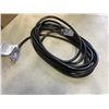 Image 2 : AS NEW 25FT BLACK  INDOOR OUTDOOR HEAVY DUTY LIGHTED 3 WIRE GROUNDED EXTENSION CORD 12AWG
