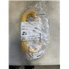 Image 1 : AS NEW 25FT YELLOW  INDOOR OUTDOOR HEAVY DUTY LIGHTED 3 WIRE GROUNDED EXTENSION CORD 14AWG