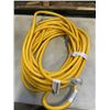 Image 1 : AS NEW 50FT YELLOW  INDOOR OUTDOOR HEAVY DUTY LIGHTED 3 WIRE GROUNDED EXTENSION CORD 10AWG