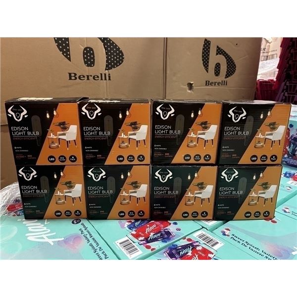 8 BOXES OF NEW BERELLI T6-6W, E12 SOCKET COMPATIBLE, 8 PER BOX, NON DIMMABLE LIGHT BULBS