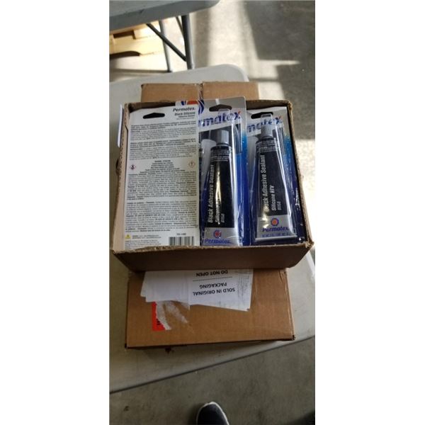3 NEW 12 PACKS OF BLACK ADHESIVE SEALANT, 3 OZ TUBES