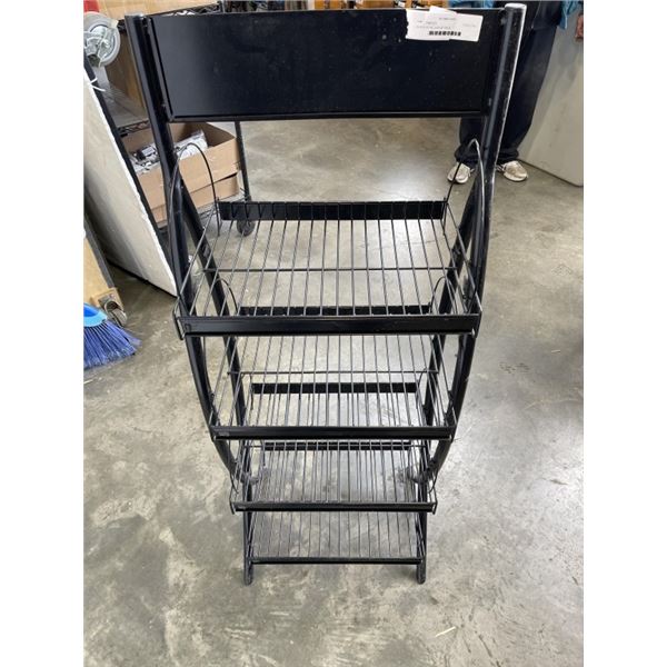 BLACK RETAIL DISPLAY RACK