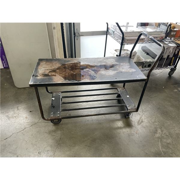 2 TIER METAL WAREHOUSE CART
