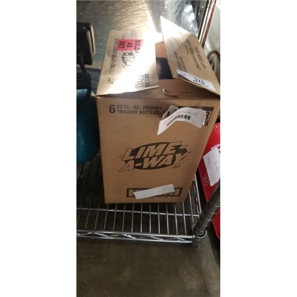 NEW CASE OF LIME AWAY SPRAY BOTTLES, 6 22 OZ BOTTLES