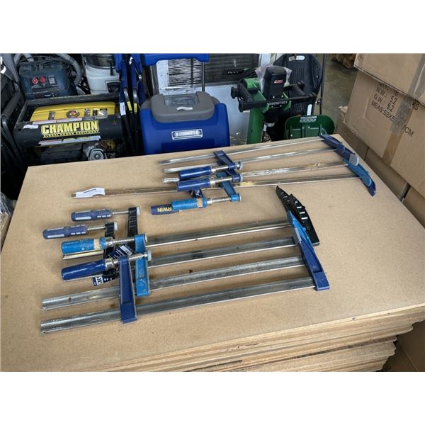 8 25 INCH BAR CLAMPS, ONE IS 30 INCH