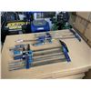 Image 1 : 8 25 INCH BAR CLAMPS, ONE IS 30 INCH