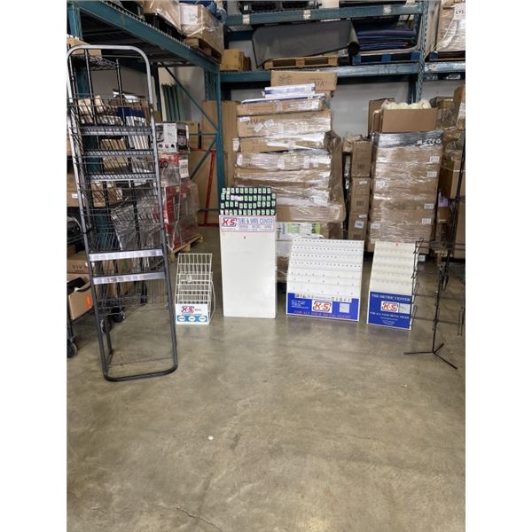 LOT OF RETAIL DISPLAY RACKS