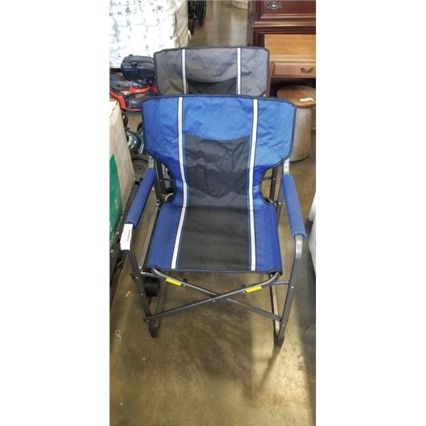 2 FOLDING DIRECTOR CAMP CHAIRS