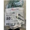 Image 3 : AS NEW 50FT GREEN  INDOOR OUTDOOR HEAVY DUTY LIGHTED 3 WIRE GROUNDED EXTENSION CORD 14AWG