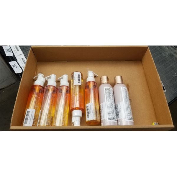 LOT OF 5 HERBAL CLEANSING OIL AND 2 BOTTLES SHOWER OIL