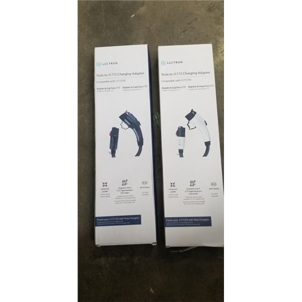 2 NEW LECTRON TESLA TO J1772 CHARGING ADAPTERS