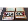 Image 1 : 2 WOOD CASED VINTAGE STAMP SETS