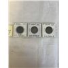 Image 1 : 3 CANADIAN LARGE CENTS 1884 QUEEN VICTORIA, 1906 KING EDWARD VII, 1913 KING GEORGE V