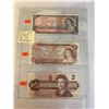 Image 1 : LAST 3 ISSUES OF CANADIAN $2 BILL 1954, 1974, 1986 LAST ISSUE