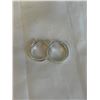 Image 1 : SOLID STERLING SILVER PAIR OF HOOP EARRINGS, MARKED 925 ITALY