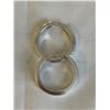 Image 2 : SOLID STERLING SILVER PAIR OF HOOP EARRINGS, MARKED 925 ITALY