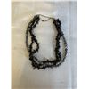 Image 1 : TRIPLE STRAND NATURAL SMOKEY TOPAZ QUARTZ AND CRYSTAL BEADS NECKLACE