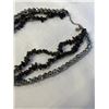 Image 2 : TRIPLE STRAND NATURAL SMOKEY TOPAZ QUARTZ AND CRYSTAL BEADS NECKLACE