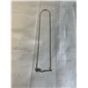 Image 1 : VINTAGE GOLD GUILDED STERLING SILVER "MERCI" NECKLACE MARKED 925, 19" L