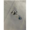 Image 2 : 2 1960'S STERLING SILVER W/ PEARL AND BLUE TOPAZ QUARTZ STONES PENDANTS