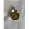 Image 2 : VINTAGE STERLING SILVER W/ GENUINE STONE PENDANT, MARKED 925 AND MAKERS MARK