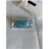 Image 2 : 18.62CT NATURAL PAIR OF BLUE BOTSWANA AGATE ROUCH CABOCHON CUT STONES AND BLUE SWISS TOPAZ GEMSTONE