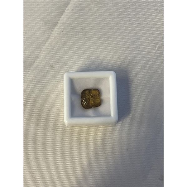 5.45CT YELLOW QUARTZ CARVED GEMSTONE