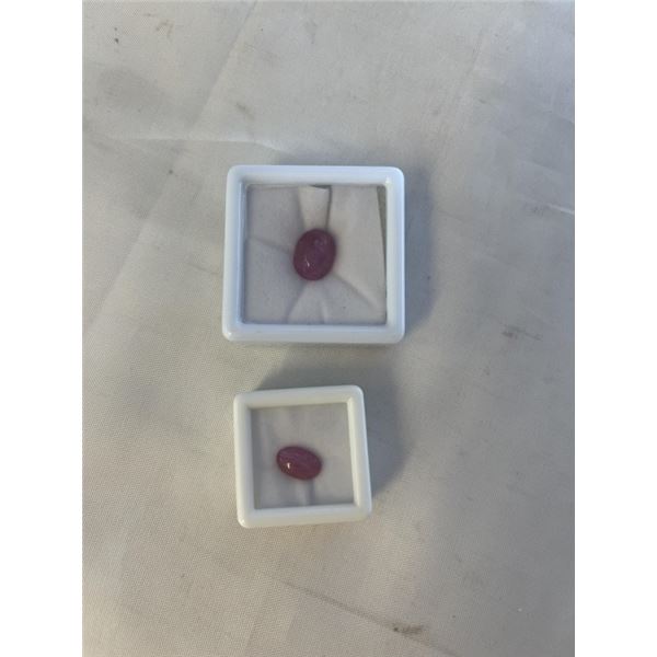 2 HEAT TREATED RUBY GEMSTONES, 3.15CT AND 8.95CT