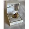 Image 2 : VINTAGE GOLD TONE W/ ROSE QUARTZ STONE RING UNMARKED, SIZE 8