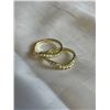 Image 1 : PAIR OF NEW GOLD GUILDED STERLING SILVER RINGS, EACH MARKED 925 CN SIZE 8