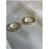 Image 2 : PAIR OF NEW GOLD GUILDED STERLING SILVER RINGS, EACH MARKED 925 CN SIZE 8