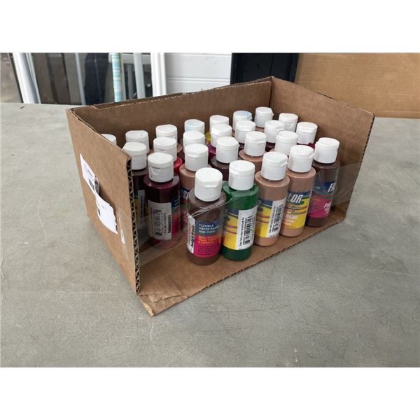 25 BOTTLES OF FASKOLOR AIR BRUSH PAINT MSRP $200