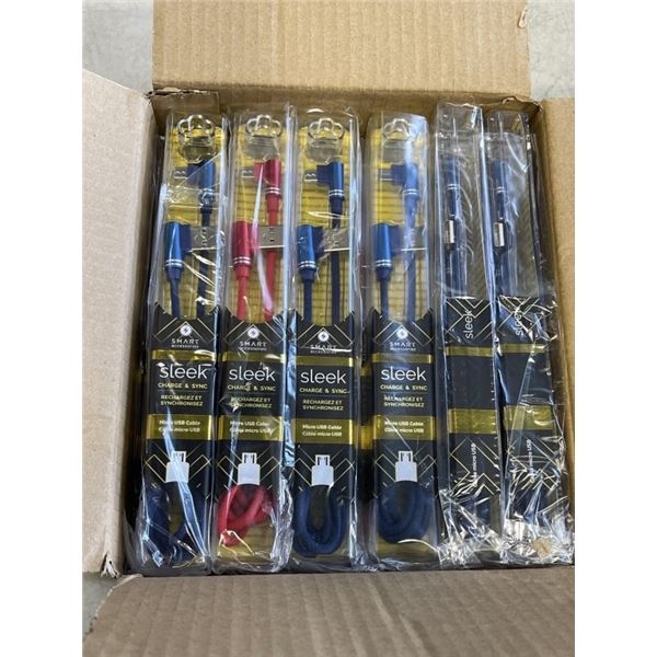 CASE OF NEW MICRO USB CHARGE CORDS