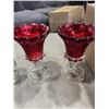 Image 2 : SET OF 4 GLASS GOBLETS W/ HEART SHAPE, HAND PAINTED STEMLESS WINE GLASSES AND SOAP/ LOTION DISPENSER