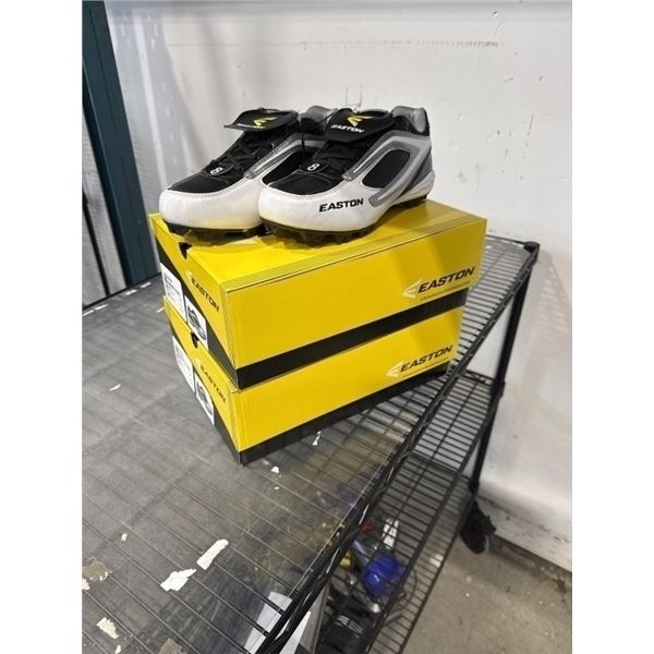 2 NEW PAIRS OF EASTON DIAMOND LO WFII BLACK SIZE 8 WOMENS / 7 MENS BASEBALL CLEATS