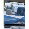 Image 2 : 2 NEW PACKS OF 8PC FABRIC STORAGE BOXES