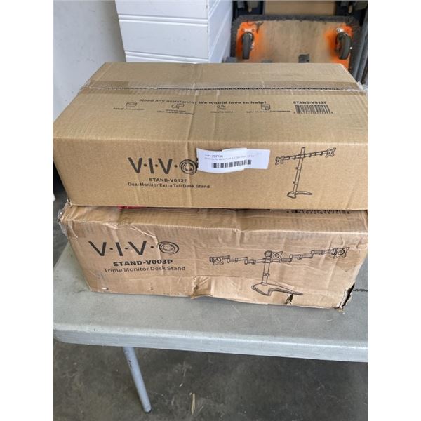 VIVO DUAL MONITOR EXTRA TALL DESK STAND AND VIVO TRIPLE MONITOR DESK STAND