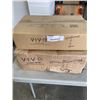 Image 1 : VIVO DUAL MONITOR EXTRA TALL DESK STAND AND VIVO TRIPLE MONITOR DESK STAND