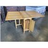 Image 2 : DOUBLE FOLDING DINING TABLE W/ FOLDABLE CHAIRS W/ BUILT IN STORAGE