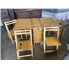 Image 3 : DOUBLE FOLDING DINING TABLE W/ FOLDABLE CHAIRS W/ BUILT IN STORAGE