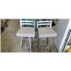 Image 1 : PAIR OF GREY SWIVEL BARSTOOLS