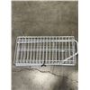 Image 2 : BLACK SUITCASE AND WHITE METAL SHOE RACK