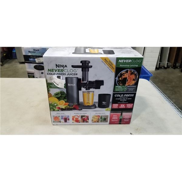 NINJA NEVER CLOG COLD PRESS JUICER - TESTED WORKING, RETAIL $189