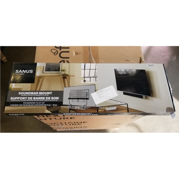 SANUS UNIVERSAL SOUDBAR MOUNT, RETAIL $69