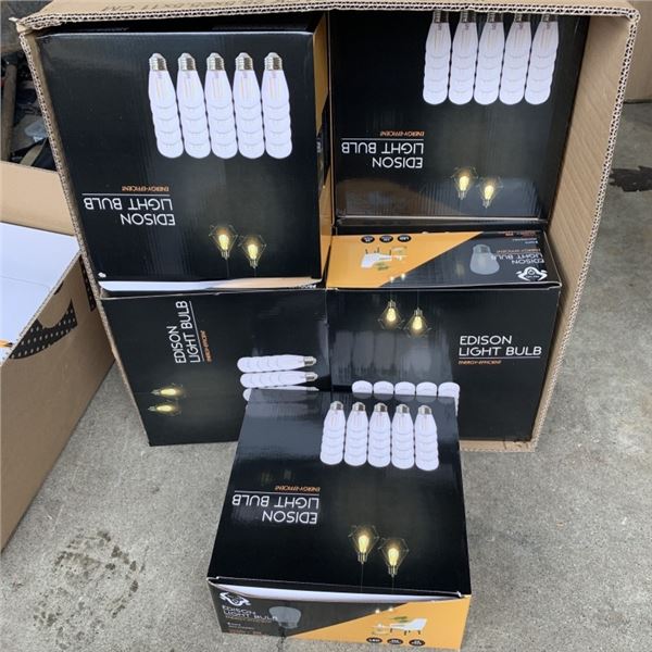EIGHT BOXES OF BERELLI S14 2W 2700K E26 EDISON STANDARD SOCKET LIGHT BULBS 25 COUNT PER BOX RETAIL $
