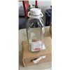 Image 3 : 7 NEW 64 OZ GLASS MILK JUGS WITH LID AND POUR SPOUTS