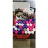Image 2 : ASSORTED HAIR COLOR SPRAYS AND BOX OF NEW SLIPPERS
