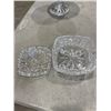 Image 3 : 3 PART VINTAGE SANGO VICTORIA & BEALE "FORBIDDEN FRUIT" FROSTED GLASS DIVIDED SERVING PLATTER AND 2 