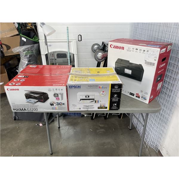 3 PRINTERS CANON 3200 AND TR8520, ABD EPSON ET-2760